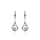Crystal & Silver Pendel-Ohrhänger Baroque Argent Light echtes Silber