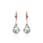 Crystal & Silver Pendel-Ohrhänger Baroque Argent Light Silber Rosé vergoldet