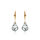 Crystal & Silver Pendel-Ohrhänger Baroque Argent Light Silber 18K vergoldet