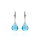 Crystal & Silver Pendel-Ohrhänger Baroque Aquamarine echtes Silber