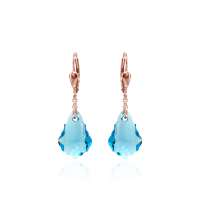 Crystal & Silver Pendel-Ohrhänger Baroque...