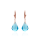 Crystal & Silver Pendel-Ohrhänger Baroque Aquamarine Silber Rosé vergoldet