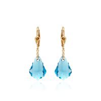 Crystal & Silver Pendel-Ohrhänger Baroque...