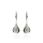 Crystal & Silver Pendel-Ohrhänger Baroque Black Diamond echtes Silber