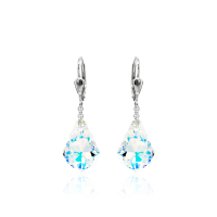 Crystal & Silver Pendel-Ohrhänger Baroque Aurora...