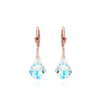 Crystal & Silver Pendel-Ohrhänger Baroque Aurora...