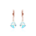 Crystal & Silver Pendel-Ohrhänger Baroque Aurora Borealis Silber Rosé vergoldet
