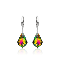 Crystal & Silver Pendel-Ohrhänger Baroque...