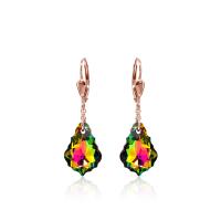 Crystal & Silver Pendel-Ohrhänger Baroque...