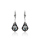 Crystal & Silver Pendel-Ohrhänger Baroque Silver Night echtes Silber