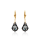 Crystal & Silver Pendel-Ohrhänger Baroque Silver Night Silber 18K vergoldet