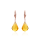 Crystal & Silver Pendel-Ohrhänger Baroque Light Topaz Silber Rosé vergoldet