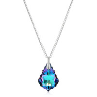 Crystal & Silver Halskette Baroque in Silber Vitrail Light