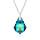 Crystal & Silver Halskette Baroque in Silber Bermuda Blue