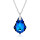 Crystal & Silver Halskette Baroque in Silber Heliotrope