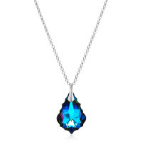 Crystal &amp; Silver Halskette Baroque in Silber Meridian Blue