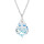 Crystal & Silver Halskette Baroque in Silber Aurora Borealis