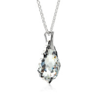 Crystal & Silver Halskette Baroque in Silber Argent Light