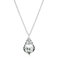 Crystal &amp; Silver Halskette Baroque in Silber Argent Light