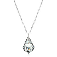 Crystal & Silver Halskette Baroque in Silber Argent Light