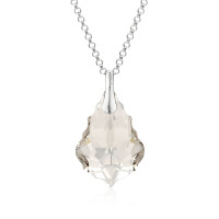 Crystal & Silver Halskette Baroque in Silber Silver...