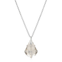 Crystal & Silver Halskette Baroque in Silber Silver Shadow