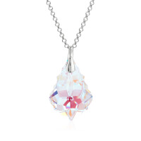 Crystal & Silver Halskette Baroque in Silber Blue...