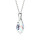 Crystal & Silver Halskette Baroque in Silber Blue Aurora Borealis