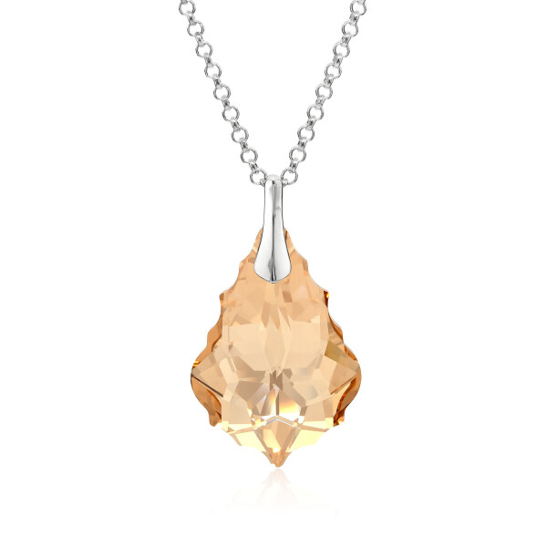 Crystal & Silver Halskette Baroque in Silber Golden Shadow
