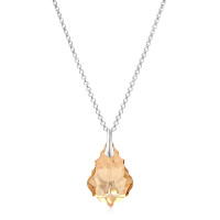 Crystal & Silver Halskette Baroque in Silber Golden Shadow
