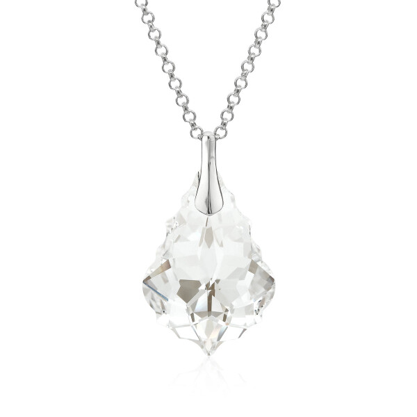 Crystal & Silver Halskette Baroque in Silber Moonlight