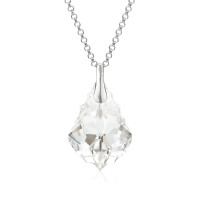 Crystal & Silver Halskette Baroque in Silber Moonlight