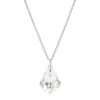 Crystal & Silver Halskette Baroque in Silber Moonlight