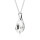 Crystal & Silver Halskette Baroque in Silber Moonlight