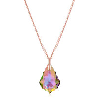 Crystal & Silver Halskette Baroque Silber Rosé Paradise Shine