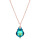 Crystal & Silver Halskette Baroque Silber Rosé Bermuda Blue