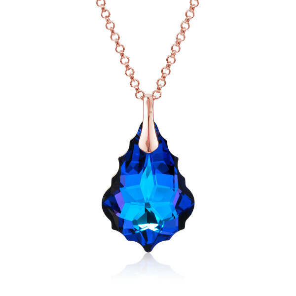 Crystal & Silver Halskette Baroque Silber Rosé Heliotrope