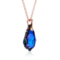Crystal & Silver Halskette Baroque Silber Rosé Heliotrope