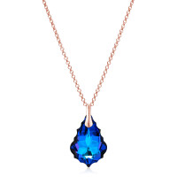 Crystal & Silver Halskette Baroque Silber Rosé Heliotrope