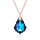 Crystal &amp; Silver Halskette Baroque Silber Ros&eacute; Meridian Blue