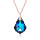 Crystal & Silver Halskette Baroque Silber Rosé Meridian Blue