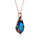 Crystal & Silver Halskette Baroque Silber Rosé Meridian Blue