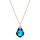 Crystal & Silver Halskette Baroque Silber Rosé Meridian Blue