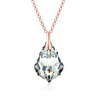 Crystal &amp; Silver Halskette Baroque Silber Ros&eacute;...