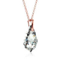 Crystal &amp; Silver Halskette Baroque Silber Ros&eacute; Argent Light