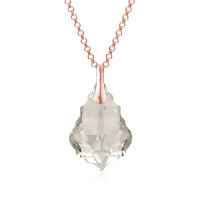 Crystal & Silver Halskette Baroque Silber Rosé...