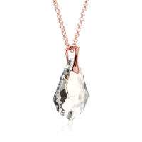 Crystal & Silver Halskette Baroque Silber Rosé Silver Shadow