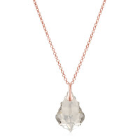 Crystal & Silver Halskette Baroque Silber Rosé Silver Shadow