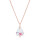 Crystal & Silver Halskette Baroque Silber Rosé Blue Aurora Borealis