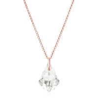 Crystal & Silver Halskette Baroque Silber Rosé Moonlight